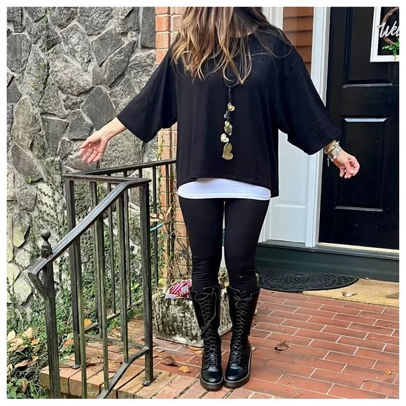 #26 Boxy Drop Shoulder Tee Boho weekend-ready style - Picture 5 of 5